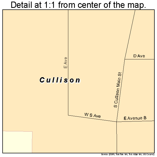 Cullison, Kansas road map detail