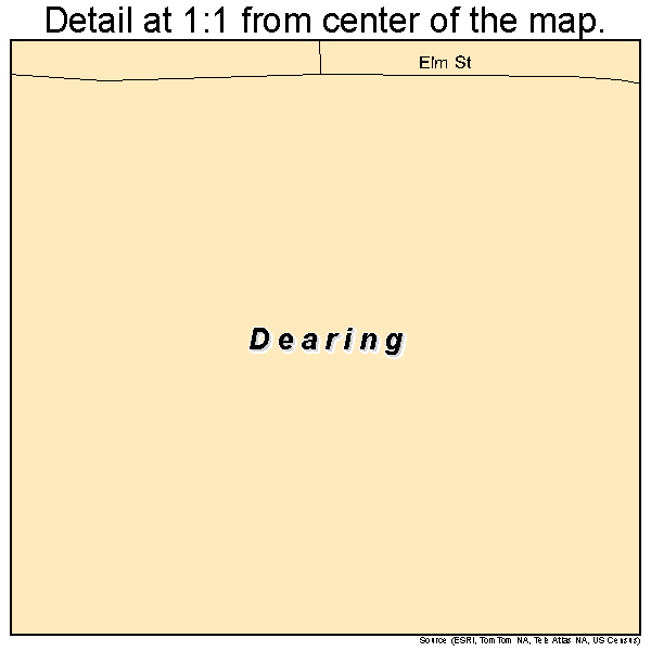 Dearing, Kansas road map detail