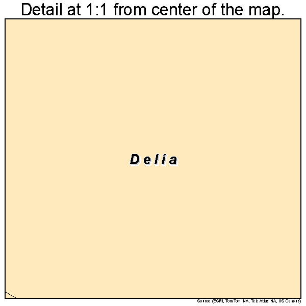 Delia, Kansas road map detail