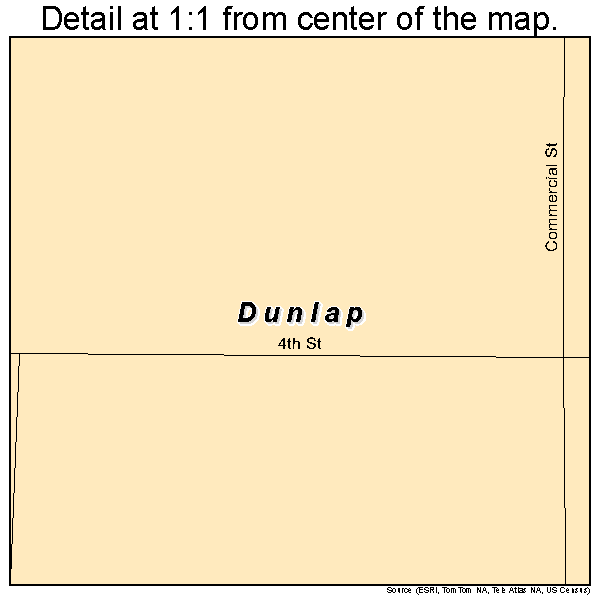Dunlap, Kansas road map detail