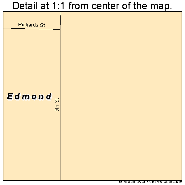 Edmond, Kansas road map detail