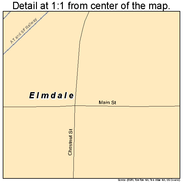 Elmdale, Kansas road map detail