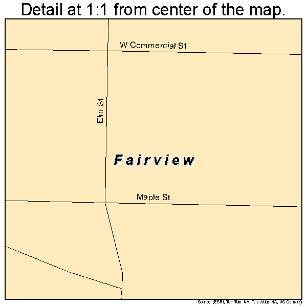 Fairview, Kansas road map detail