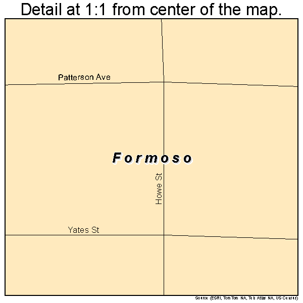 Formoso, Kansas road map detail