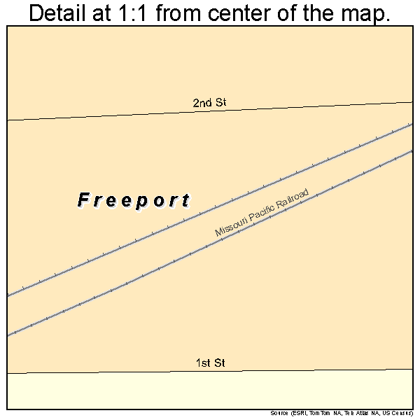 Freeport, Kansas road map detail
