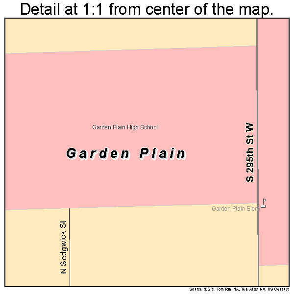 Garden Plain, Kansas road map detail