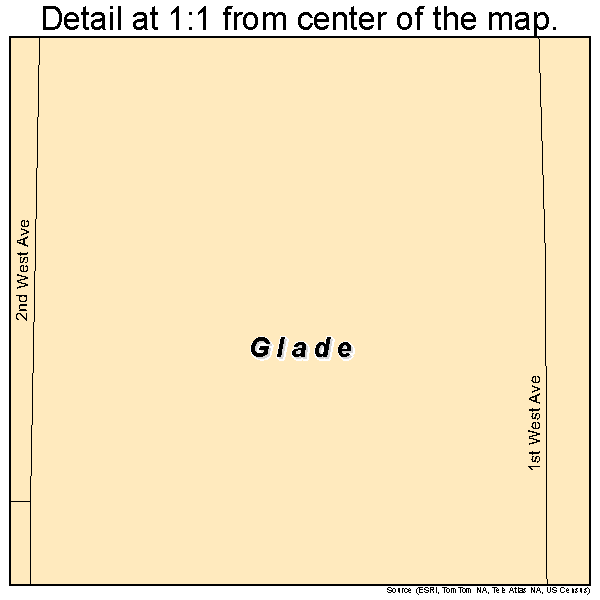 Glade, Kansas road map detail