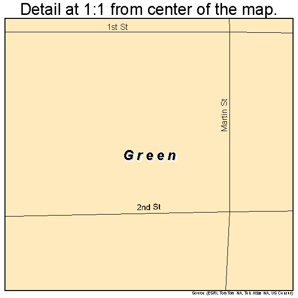 Green, Kansas road map detail