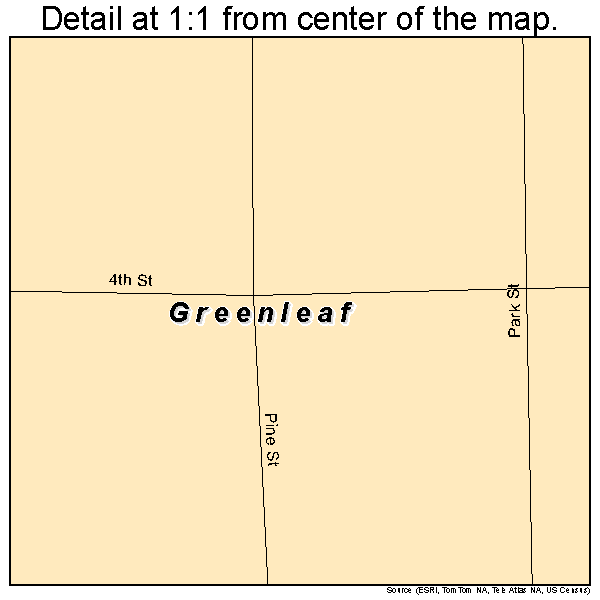 Greenleaf, Kansas road map detail