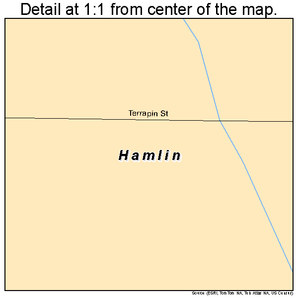 Hamlin, Kansas road map detail