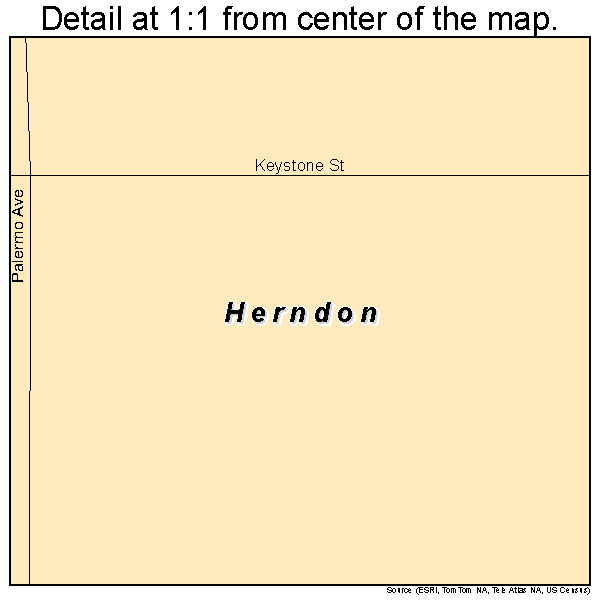 Herndon, Kansas road map detail