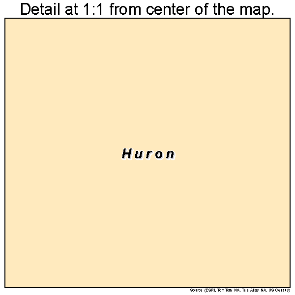 Huron, Kansas road map detail