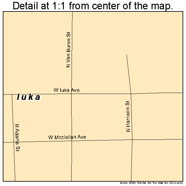 Iuka, Kansas road map detail
