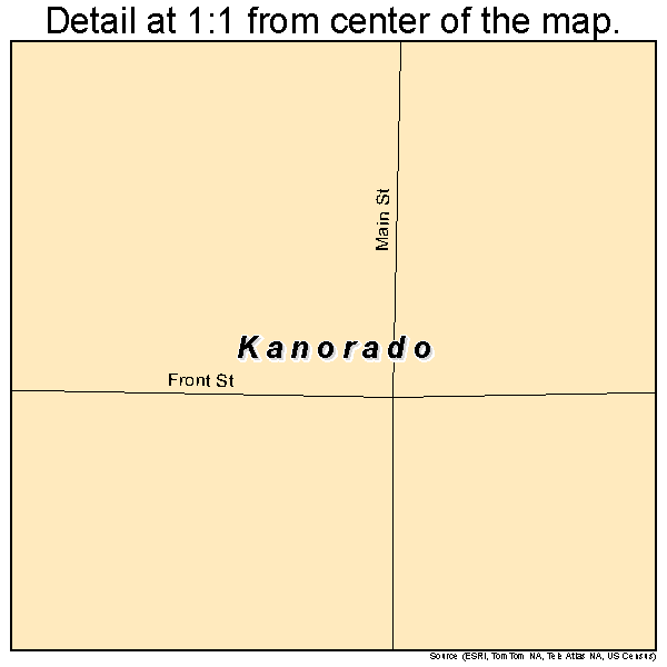 Kanorado, Kansas road map detail