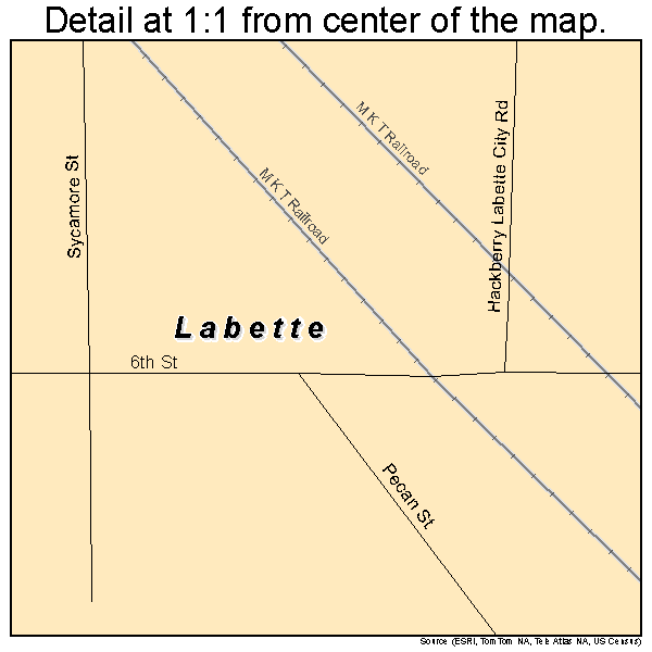 Labette, Kansas road map detail