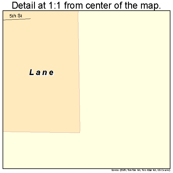 Lane, Kansas road map detail