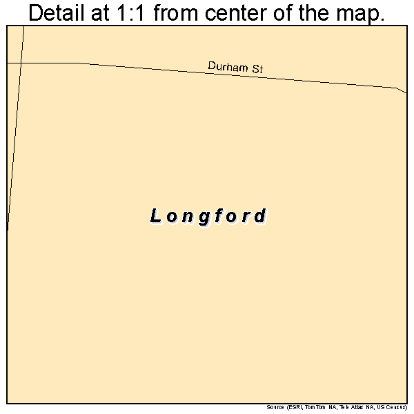 Longford, Kansas road map detail