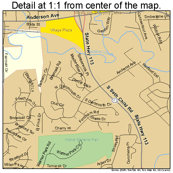 Manhattan, Kansas road map detail