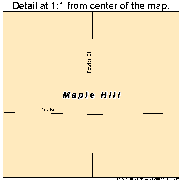 Maple Hill, Kansas road map detail