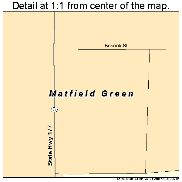 Matfield Green, Kansas road map detail