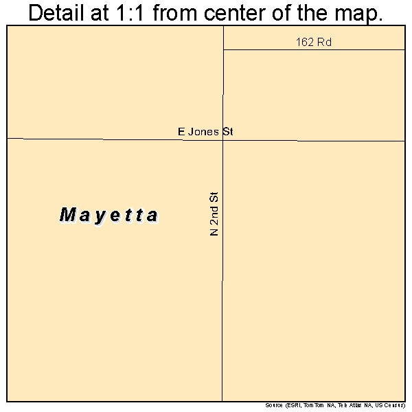 Mayetta, Kansas road map detail