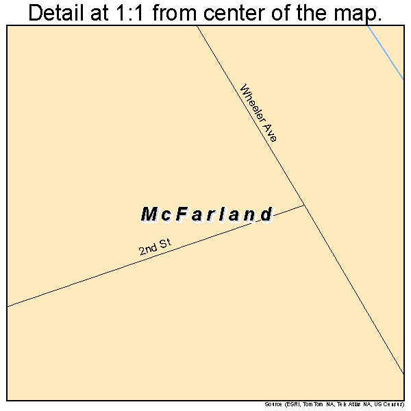 McFarland, Kansas road map detail
