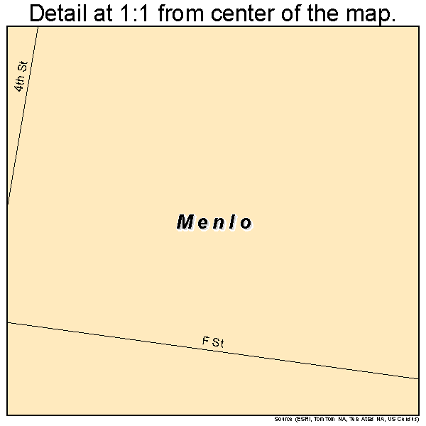 Menlo, Kansas road map detail