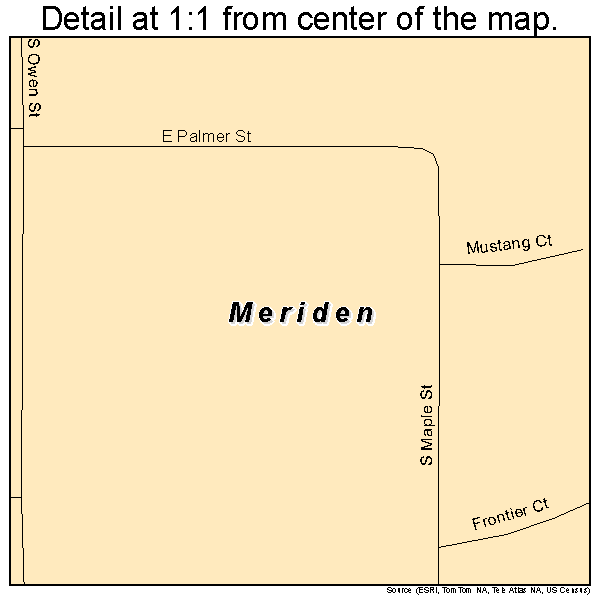 Meriden, Kansas road map detail