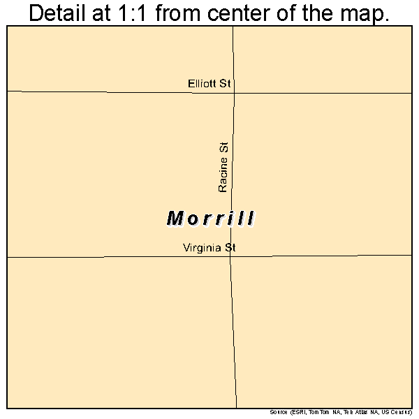 Morrill, Kansas road map detail