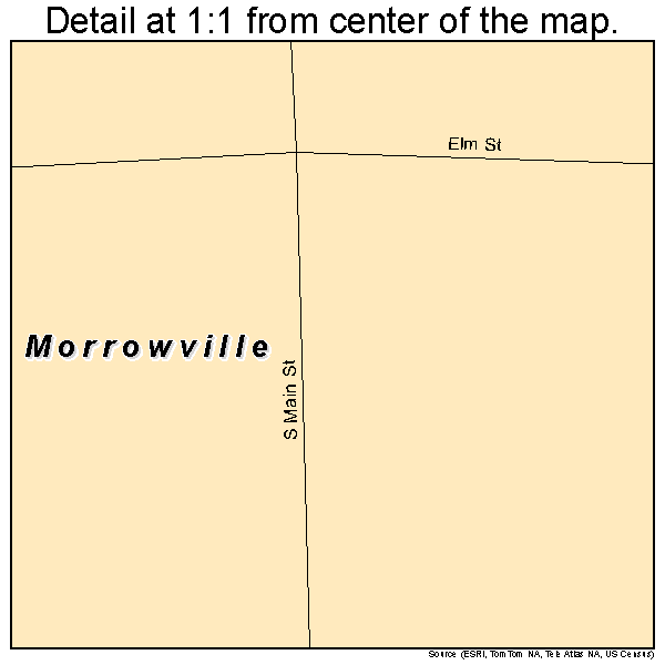 Morrowville, Kansas road map detail