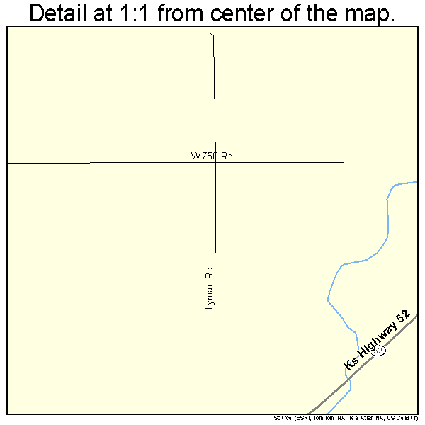 Mound City, Kansas road map detail