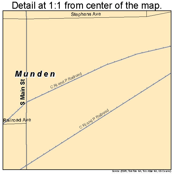Munden, Kansas road map detail
