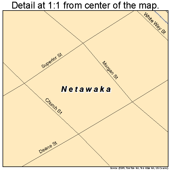 Netawaka, Kansas road map detail