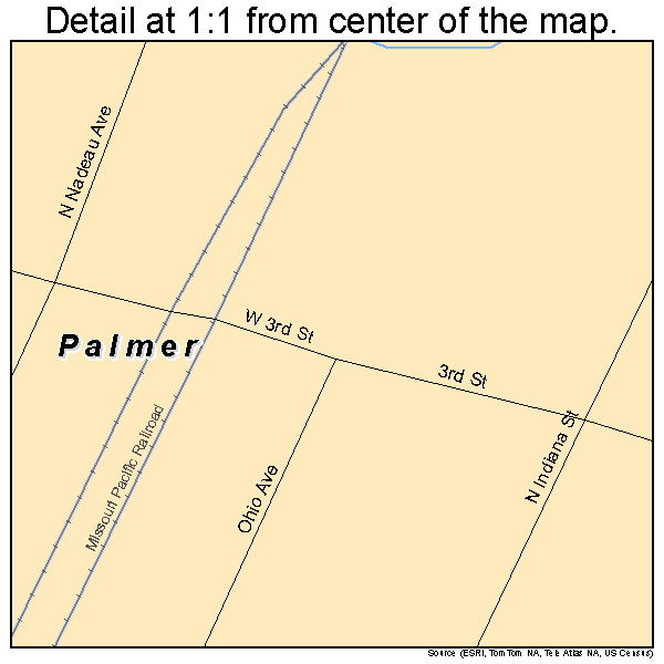 Palmer, Kansas road map detail