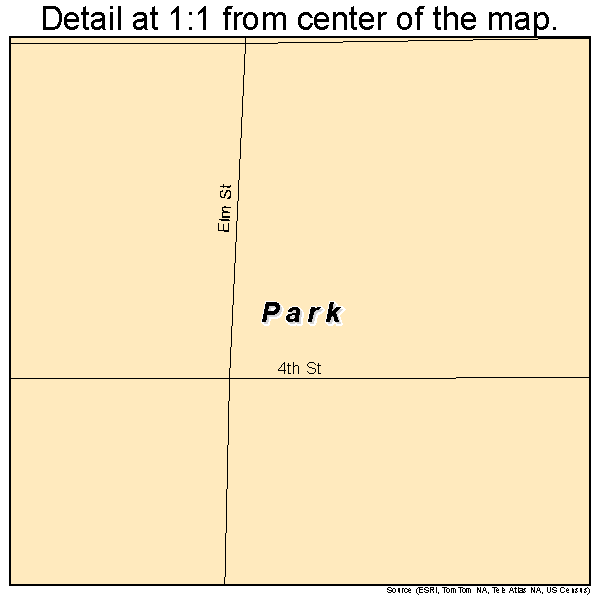 Park, Kansas road map detail
