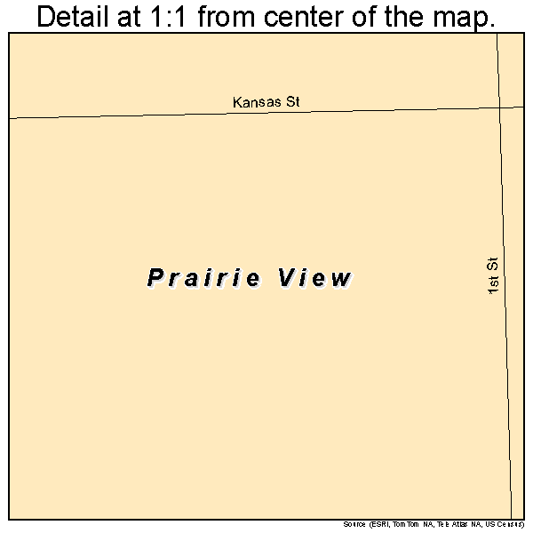 Prairie View, Kansas road map detail