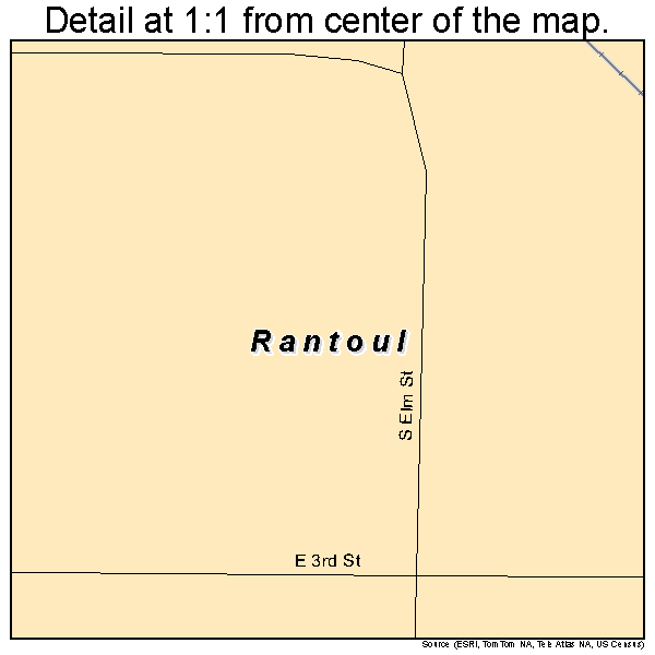 Rantoul, Kansas road map detail