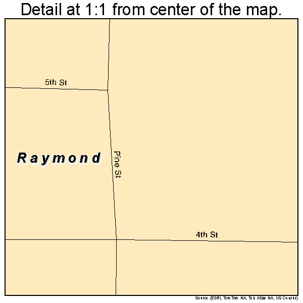 Raymond, Kansas road map detail