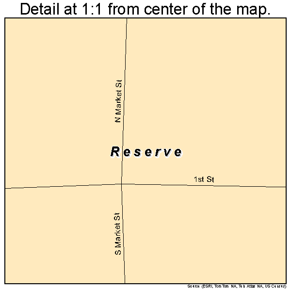 Reserve, Kansas road map detail