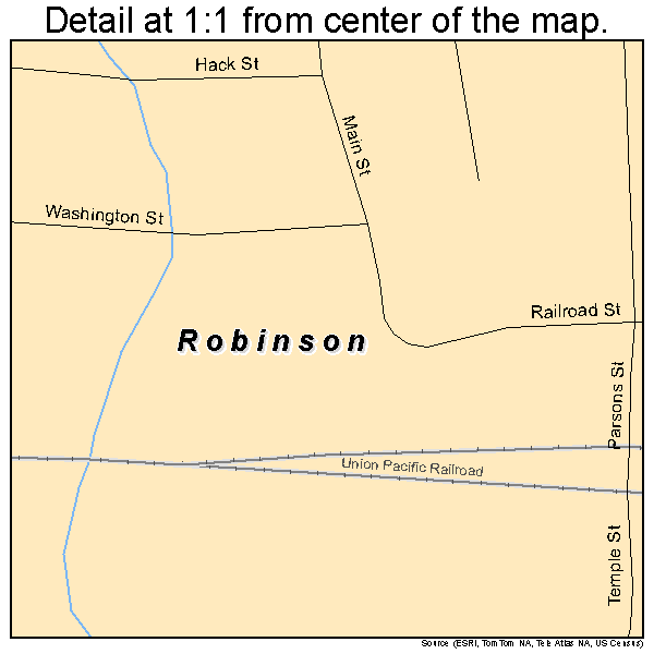 Robinson, Kansas road map detail