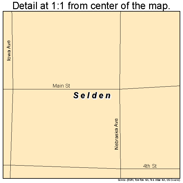 Selden, Kansas road map detail