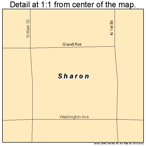 Sharon, Kansas road map detail