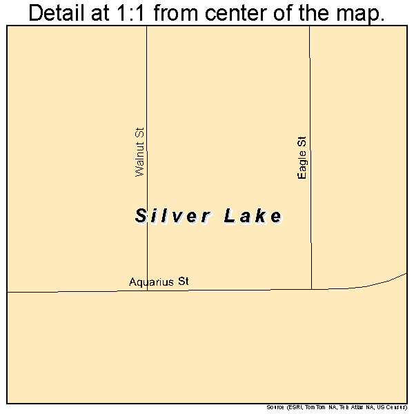 Silver Lake, Kansas road map detail