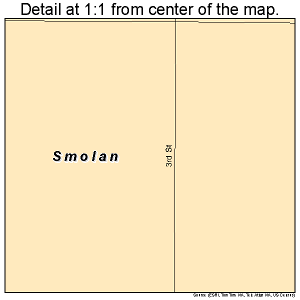 Smolan, Kansas road map detail