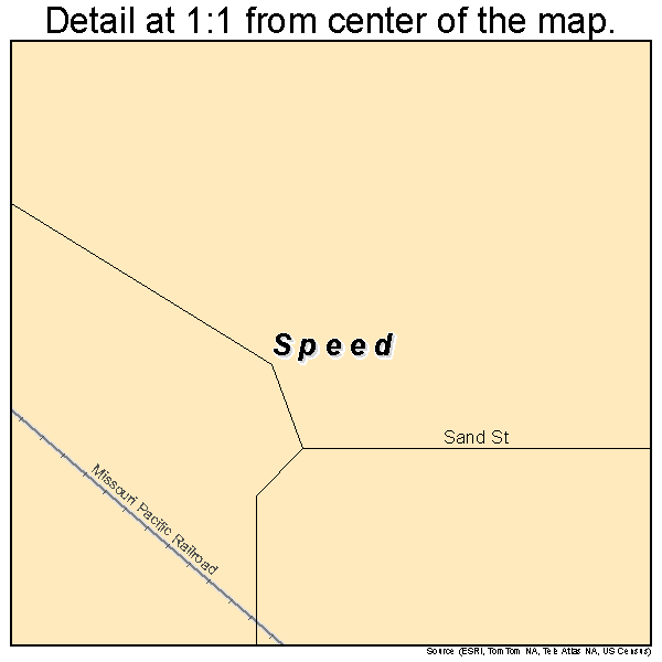 Speed, Kansas road map detail
