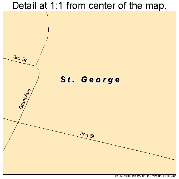 St. George, Kansas road map detail