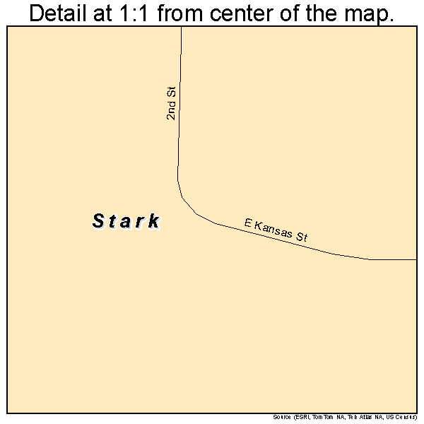 Stark, Kansas road map detail