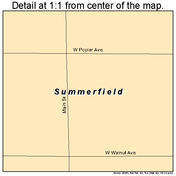 Summerfield, Kansas road map detail