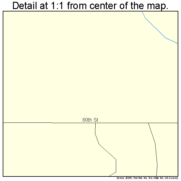 Thayer, Kansas road map detail