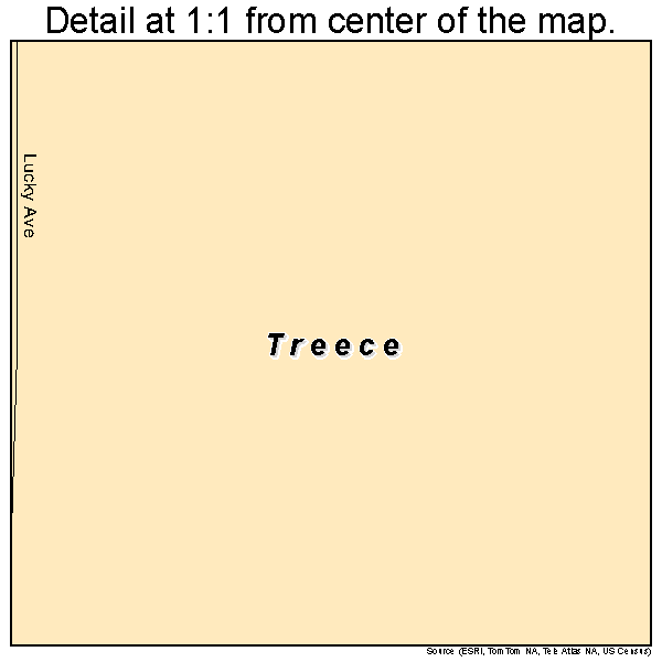 Treece, Kansas road map detail